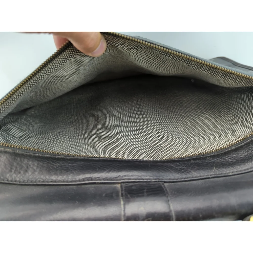 Hidesign Leather Briefcase Black 15x12 5